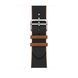 Ремешок Apple Watch Herm&egrave;s - 45mm Noir/Gold Twill Jump Single Tour (MTHH3)