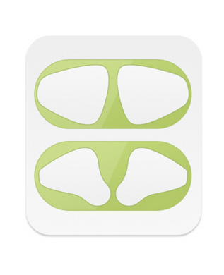Зеленая пылезащитная наклейка для AirPods 2 Wireless Case