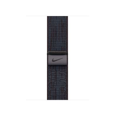 Ремешок Apple Nike Sport Loop Watch 42mm Black/Blue (MC1L4)