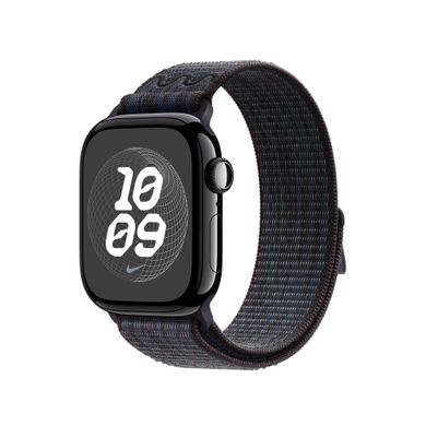 Ремешок Apple Nike Sport Loop Watch 42mm Black/Blue (MC1L4)