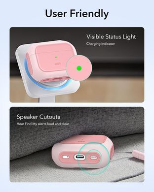 Чохол ESR Orbit Hybrid Case (HaloLock) with MagSafe для AirPods Pro 3 - Pink