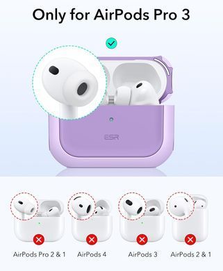Чохол ESR Orbit Hybrid Case (HaloLock) with MagSafe для AirPods Pro 3 - Lavender