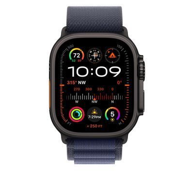 Ремешок Apple 49mm Navy Alpine&nbsp;Loop -&nbsp;Medium - Black Titanium Finish (MYPX3)