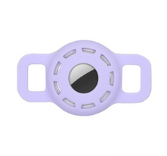 Силиконовый чехол на узкий ошейник для AirTag - Фиолетовый