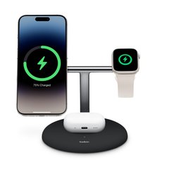 Бездротовий зарядний пристрій Belkin BoostCharge Pro 3-in-1 Magnetic Charging Stand - Black (HRGR2)