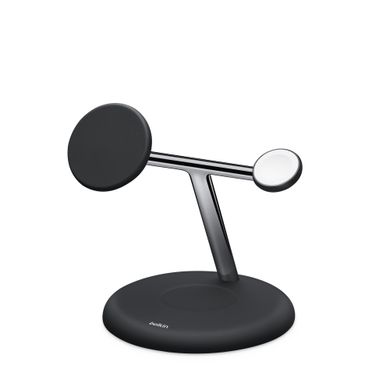 Беспроводное зарядное устройство Belkin BoostCharge Pro 3-in-1 Magnetic Charging Stand - Black (HRGR2)