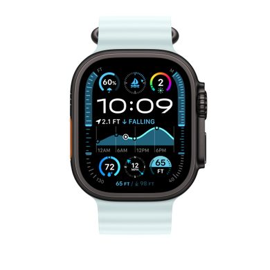 Ремінець Apple 49mm Ice Blue Ocean Band - Black Titanium Finish (MYP83)