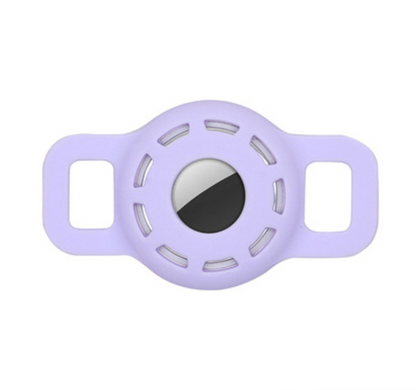 Силіконовий чохол на вузький нашийник для AirTag - Фіолетовий