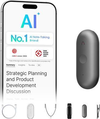 Цифровой диктофон PLAUD NotePin S - Black