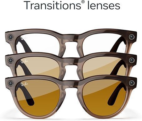 Розумні окуляри Ray-Ban Meta Headliner, Shiny Warm Stone / Clear / Saffron Yellow Transitions