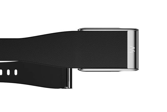 Ремешок Whoop LeatherLuxe Tapered Band | Black with Titanium L/XL для Whoop 5.0 One/Peak/MG Life