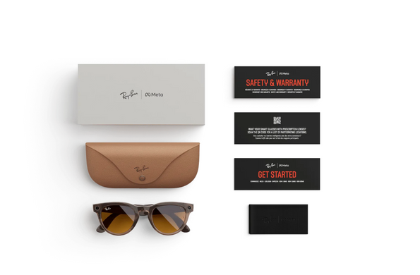 Розумні окуляри Ray-Ban Meta Headliner, Shiny Warm Stone / Clear / Saffron Yellow Transitions