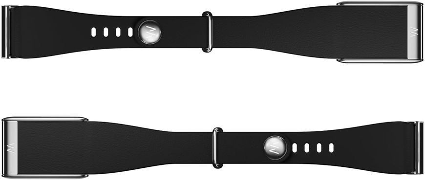 Ремешок Whoop LeatherLuxe Tapered Band | Black with Titanium L/XL для Whoop 5.0 One/Peak/MG Life