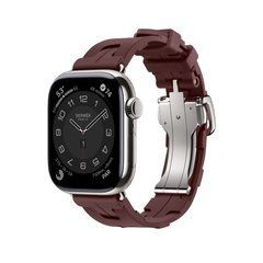 Ремешок Apple Watch Herm&egrave;s - 42mm Bordeaux Kilim Single Tour (MGGY4)