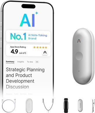 Цифровой диктофон PLAUD NotePin S - Silver