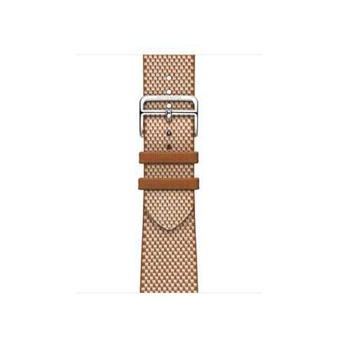 ᐉ Купити Ремінець Apple Watch Hermès - 42mm Gold/Écru Toile H