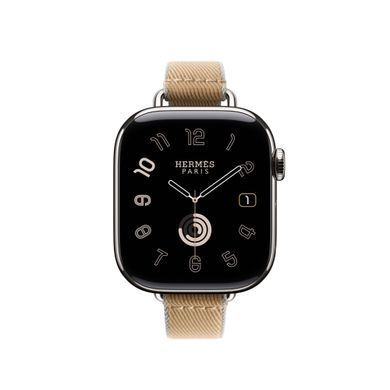Ремінець Apple Watch Herm&egrave;s - 42mm Kraft/Bleu Glacier Twill Jump Attelage Single Tour (MDFM4)