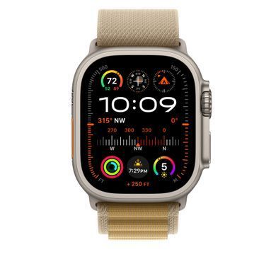Ремінець Apple 49mm Tan Alpine&nbsp;Loop -&nbsp;Small - Natural Titanium Finish (MXN13)