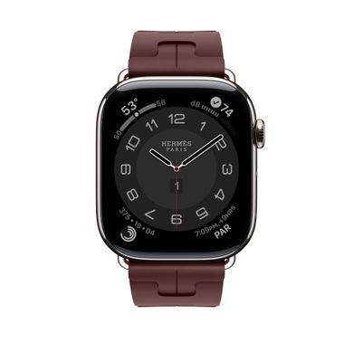 Ремінець Apple Watch Herm&egrave;s - 46mm Bordeaux Kilim Single Tour (MGH14)