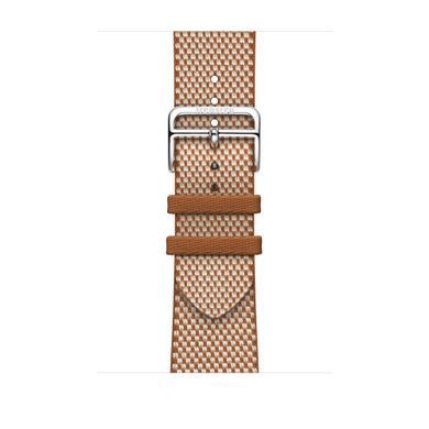 Ремешок Apple&nbsp;Watch Herm&egrave;s - 46mm Gold/&Eacute;cru Toile H Single Tour (MXJD3)