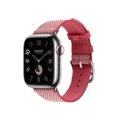 Ремешок Apple Watch Hermès - 41mm Framboise/Écru Toile H Single Tour (MWNT3)