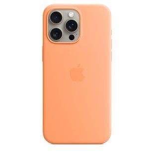 Чехол Apple iPhone 15 Pro Max Silicone Case with MagSafe - Orange Sorbet (MT1W3)