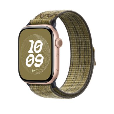 Ремешок Apple Nike Sport Loop Watch 46mm Green/Grey (MXU33)