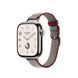 Ремінець Apple Watch Herm&egrave;s - 42mm Gris Meyer/Rouge Grenat Twill Jump Attelage Single Tour (MGGW4)