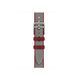 Ремінець Apple Watch Herm&egrave;s - 42mm Gris Meyer/Rouge Grenat Twill Jump Attelage Single Tour (MGGW4)