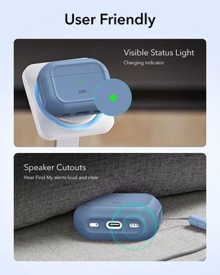 Чехол ESR Orbit Hybrid Case (HaloLock) with MagSafe для AirPods Pro 3 - Dark Blue