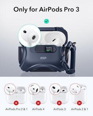 Чохол ESR Cyber FlickLock Snap-and-Charge Bundle with MagSafe для AirPods Pro 3 - Blue