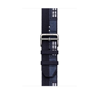 Ремешок Apple Watch Herm&egrave;s - 46mm Bleu Nuit Faubourg Party (MGHD4)