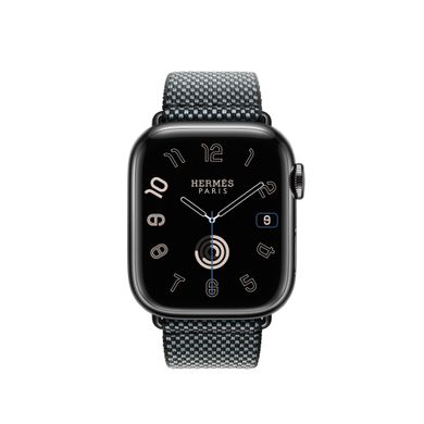 Ремешок Apple Watch Hermès - 41mm Denim/Noir Toile H Single Tour (MTJH3)