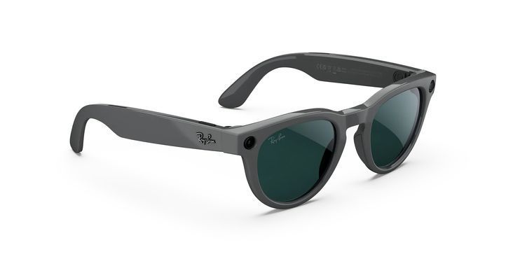 Розумні окуляри Ray-Ban | Meta Headliner [Gen 2] Standard Shiny Asteroid Grey Frame / Clear to Emerald Transitions Lenses (RW4013 6702CE 50-23)