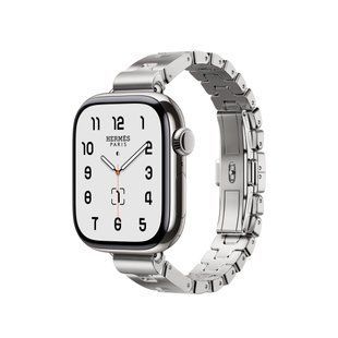 Ремешок Apple Watch Herm&egrave;s - 42mm Satin&eacute; Grand H Fin - Small (MGLT4)