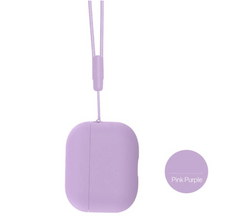Фиолетовый силиконовый чехол с ремешком для AirPods Pro 2