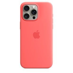 Чехол Apple iPhone 15 Pro Max Silicone Case with MagSafe - Guava (MT1V3)