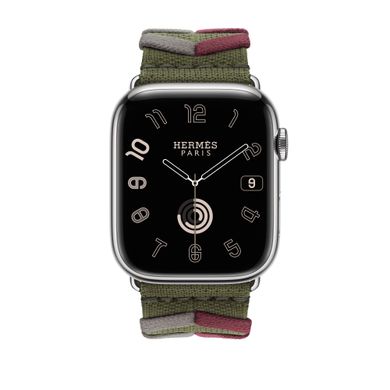 Ремінець Apple Watch Hermès - 45mm Kaki Bridon Single Tour (MTHR3)