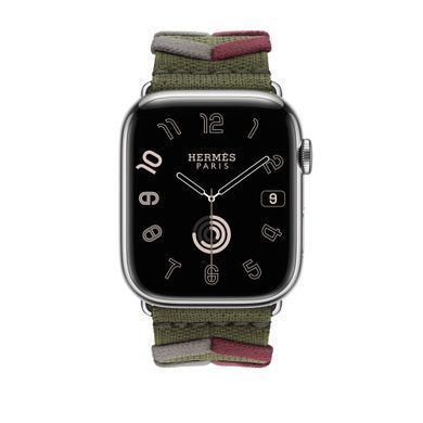 Ремінець Apple Watch Herm&egrave;s - 45mm Kaki Bridon Single Tour (MTHR3)