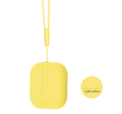 Желтый силиконовый чехол с ремешком для AirPods Pro 2