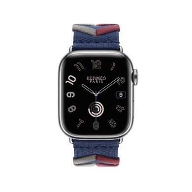 Ремешок Apple Watch Hermès - 41mm Navy Bridon Single Tour (MTHM3)