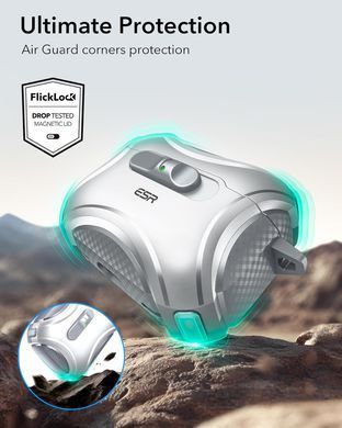 Чехол ESR Cyber FlickLock Snap-and-Charge Bundle with MagSafe для AirPods Pro 3 - Gray