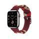 Ремешок Apple Watch Herm&egrave;s - 41mm Rouge H Bridon Single Tour (MTHL3)