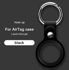 Черный силиконовый брелок для AirTag