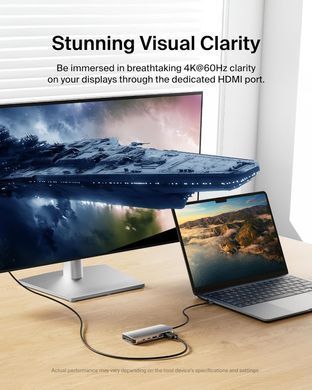 Адаптер Belkin USB-C Hub 7-in-1 Multiport Adapter - HDMI, USB-C, USB-A, SD Card & MicroSD Card Slots, 3.5mm Audio Jack