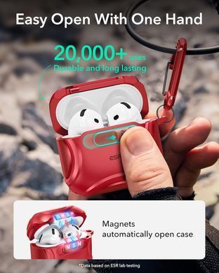 Чохол ESR Cyber FlickLock Snap-and-Charge Bundle with MagSafe для AirPods Pro 3 - Dark Red