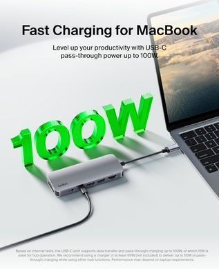 Адаптер Belkin USB-C Hub 7-in-1 Multiport Adapter - HDMI, USB-C, USB-A, SD Card & MicroSD Card Slots, 3.5mm Audio Jack