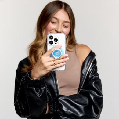 Держатель для телефона PopSockets Phone Grip Compatible with MagSafe - Blue Opalescent Translucent