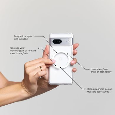 Держатель для телефона PopSockets Phone Grip Compatible with MagSafe - Blue Opalescent Translucent