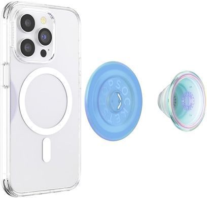 Держатель для телефона PopSockets Phone Grip Compatible with MagSafe - Blue Opalescent Translucent